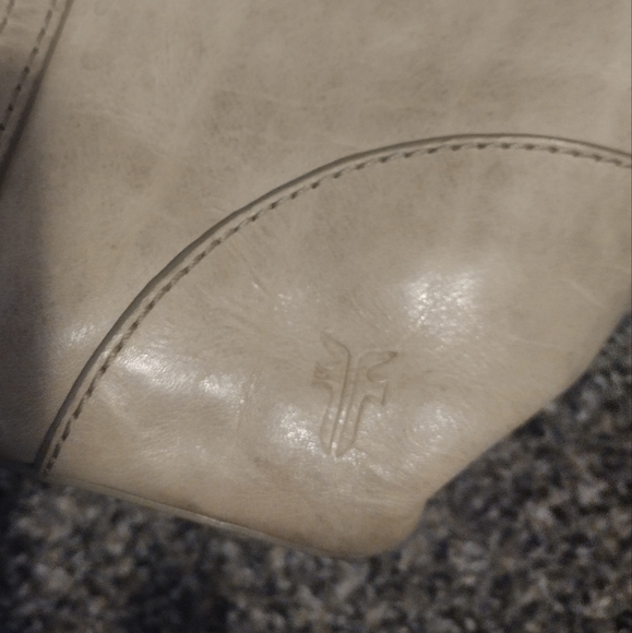 Frye Melissa Shopper Beige Leather Tote Bag - Picture 5 of 8